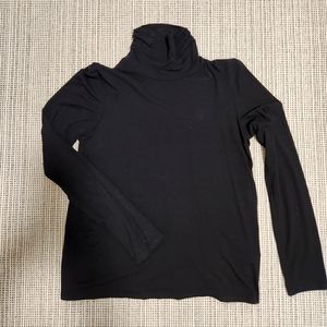 Eileen Fisher black stretch turtleneck SZ S